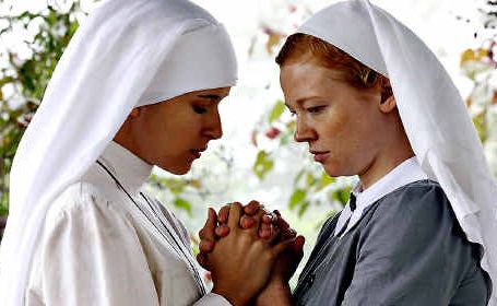 Claire van der Boom as Murwillumbah’s Berenice Twohill and Sarah Snook as Lorna Whyte in Sisters of War. Claire van der Boom as Murwillumbah’s Berenice Twohill and Sarah Snook as Lorna Whyte in Sisters of War.
